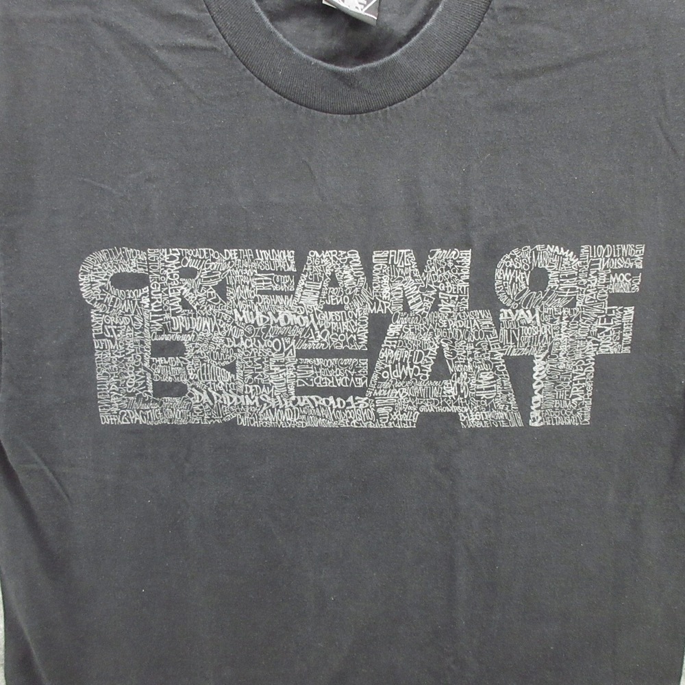 True Men's Graphic T-Shirt Large Black Cream Of Beat 100% Cotton Short Sleeve